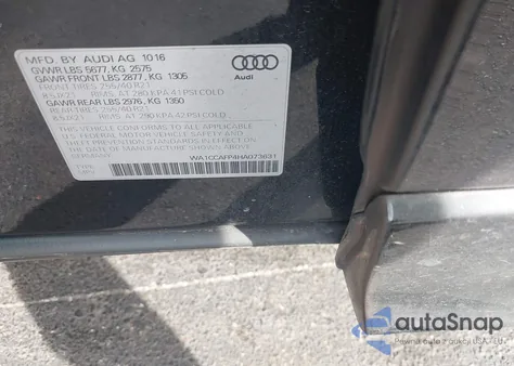 2017 Audi Sq5 3.0T Premium Plus z USA, uszkodzony, nr VIN WA1CCAFP4HA073631